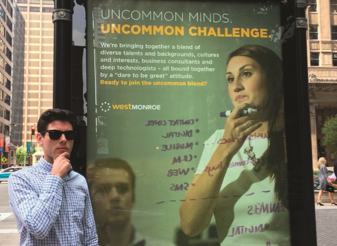 WestMonroe's tweet photo. Have you seen our ads around the Loop? Share them on social using the hashtags #WMPChallengeAccepted and #WMPUncommonBlend! https://t.co/EzLppXZUb4
