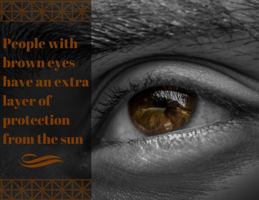VisionOptique's tweet photo. This comes from melanin! People with lighter colored eyes don't have this protection. https://t.co/eDe31f4BUh