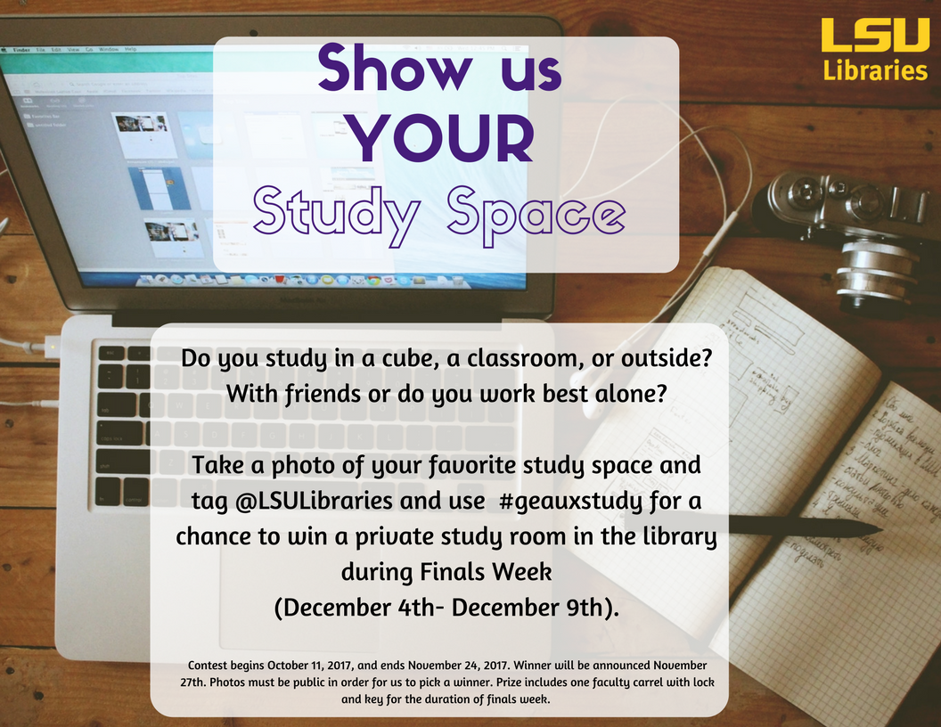 lsulibraries's tweet photo. #Geauxstudy! https://t.co/8dEDdw2H6P