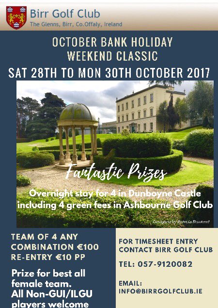 PRCoach2's tweet image. Book your tee time @BirrGolfClub Call 057-9120082
#birrgolf #golfnoticeboard 
#midlandgolf #portumnagolfclub #roscreagolfclub#eskerhillsgolf