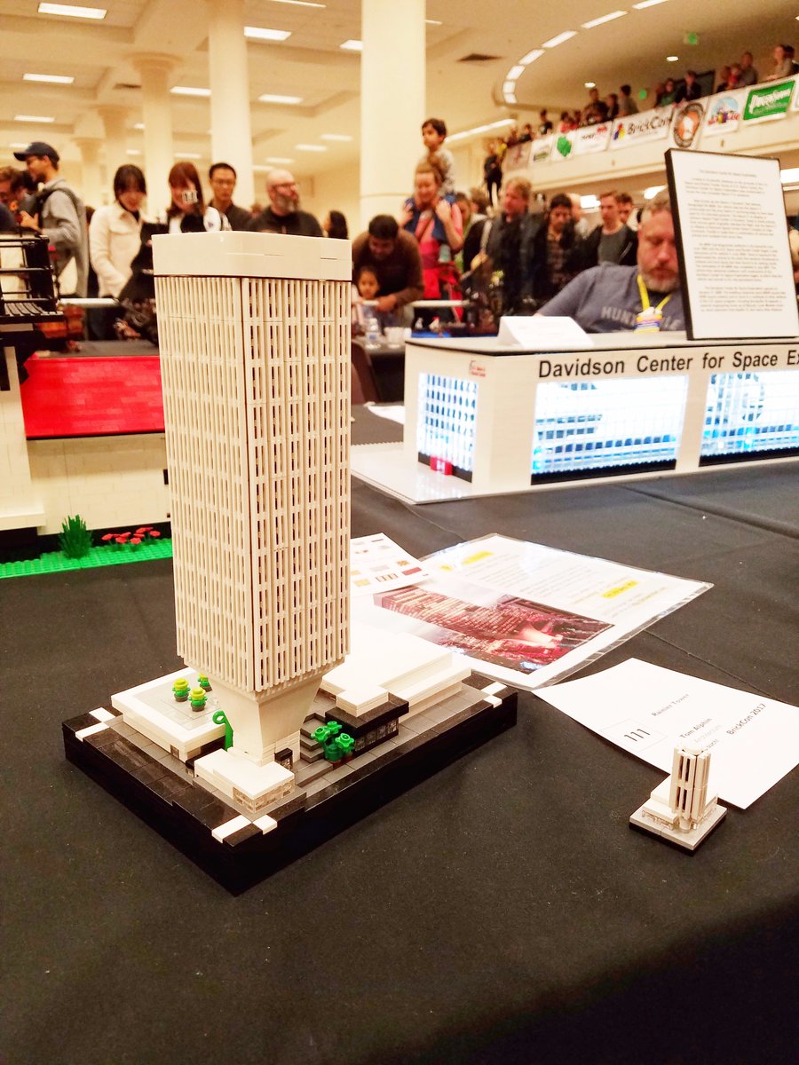 SeattleChamber's tweet photo. Chamber staff visited #BrickCon2017 last weekend & were excited to see the #RainierTower, @space_needle & @TheSmithTower built with #lego! https://t.co/rjk0r3eWRU