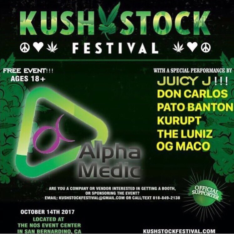 alpha_medic's tweet photo. We will be at #Kushstock this Saturday come on out and don’t miss the Alpha Scavenger Hunt https://t.co/X7RMgNyvYL