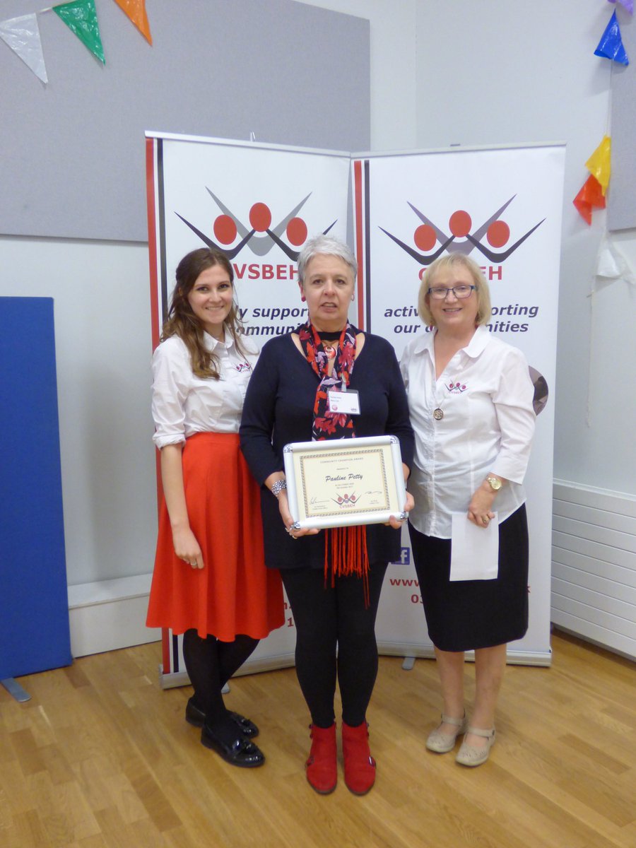 communityABEH's tweet photo. Awards for decades of local #volunteering & #community dedication from Pauline Petty and Keith Cockman #CVSBEHAGM @BroxbourneBC @EastHerts https://t.co/NdFN0ksH2a