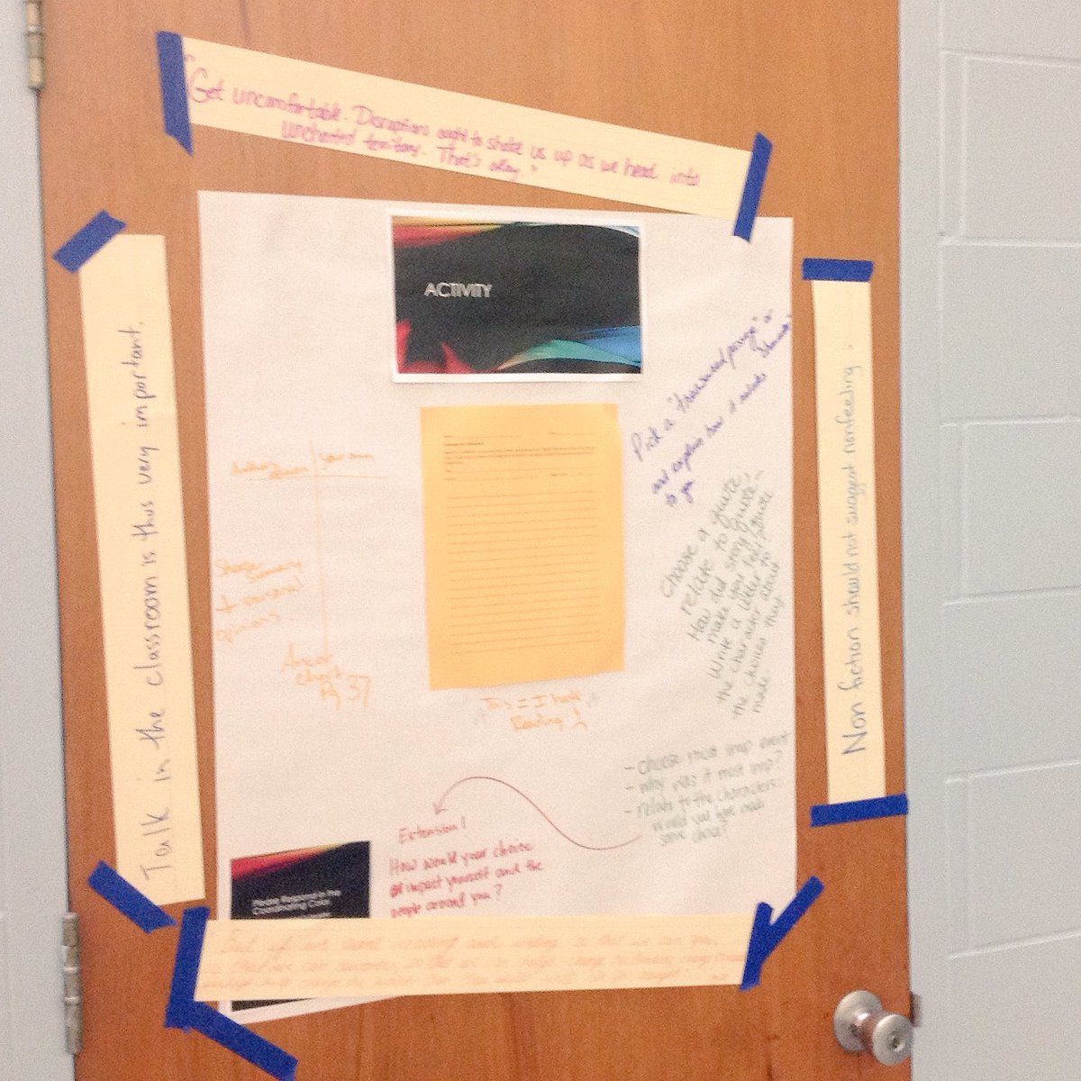 SREILAACPS's tweet photo. #AACPSAwesome reflection on how to #DisruptThinking by our ELA DCs! @KyleneBeers @BobProbst Helping us grow as leaders! @MD_ProfLearning https://t.co/GBrp23tVsG