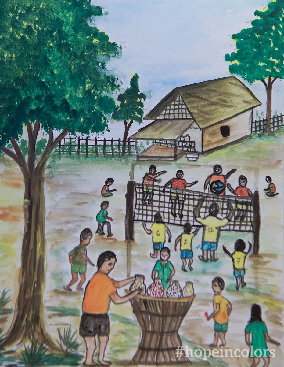 Road2RealityUSA's tweet photo. This is how 12-year-old Moriyom illustrates her playground in the Colors of Hope #art competition! #hopeincolors https://t.co/SMLBbt9QPX