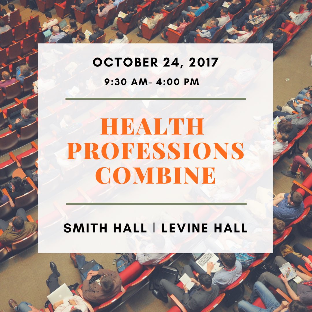 Deadline to register for the CPHS Health Professions Combine is Wednesday, October 18th. Special thanks to our keynote, Dr. Creed.