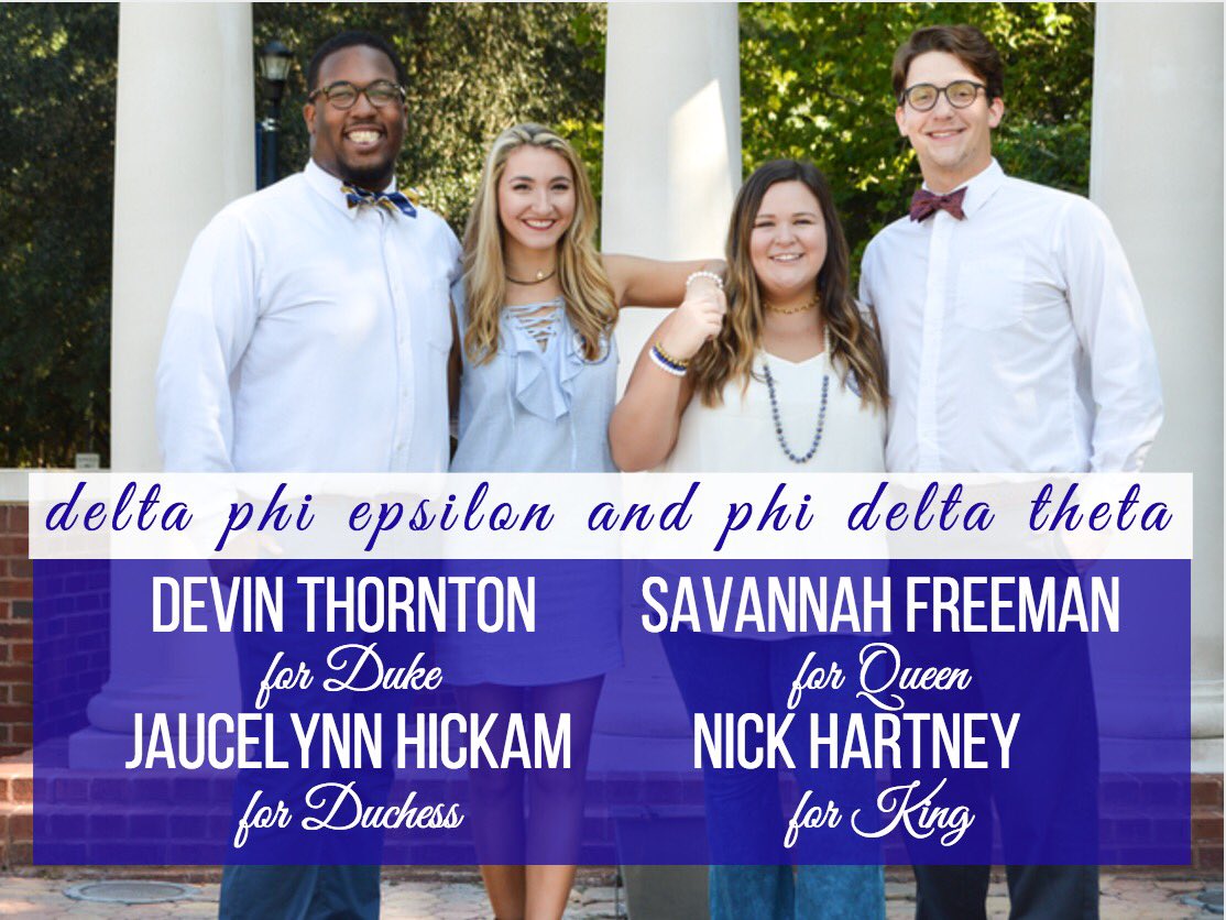 coopcoop34's tweet photo. Everyone go vote for the ΔΦΕ and ΦΔΘ candidates for Homecoming 2017!! 😎 https://t.co/wh56Oh8cWl