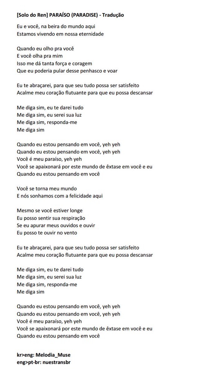 paradise letra tradução