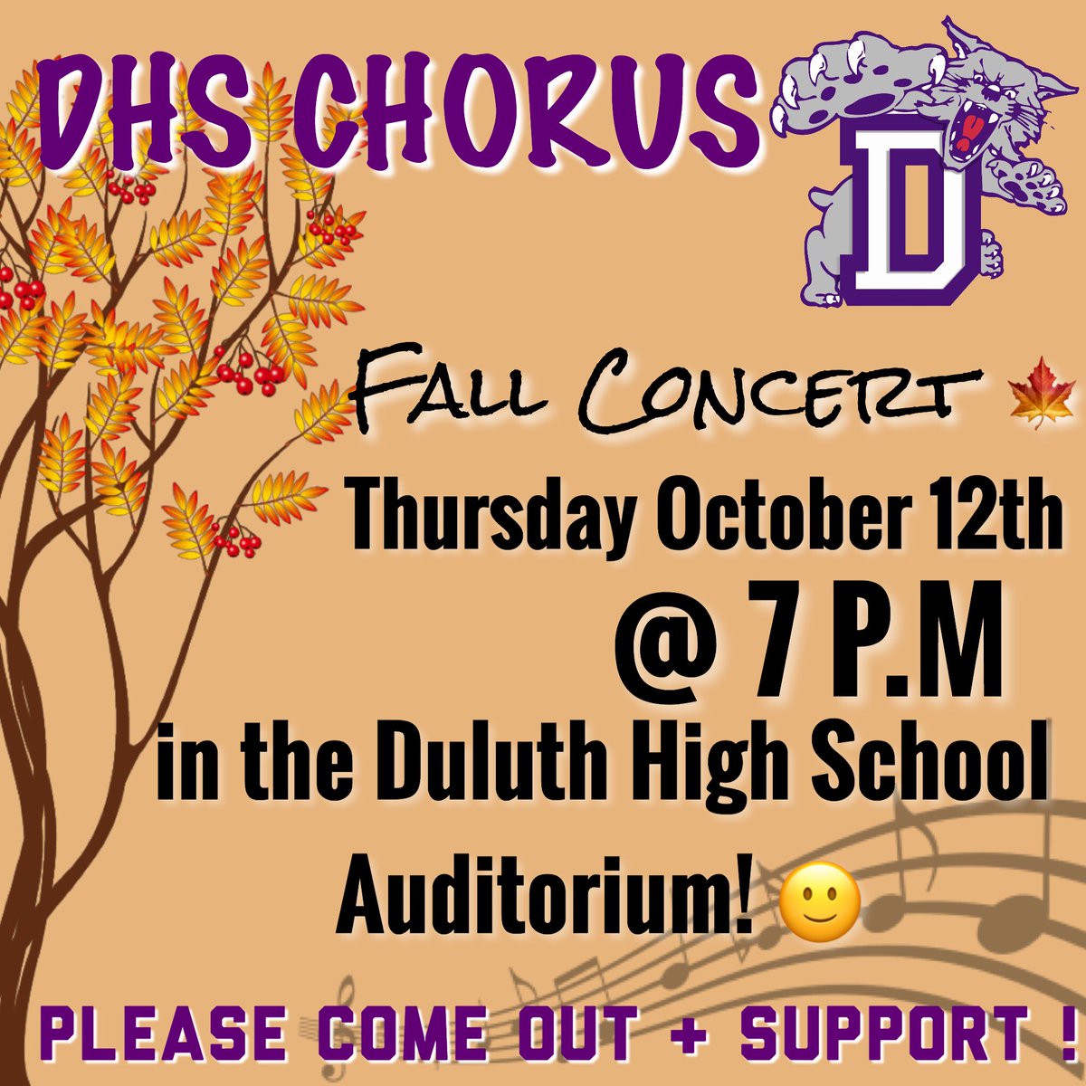 duluthhschorus's tweet photo. PLEASE COME OUT AND SHOW CHORUS SOME LOVE! #DuluthHighSchool #Wildcats #DuluthWildcats https://t.co/mFVXcMXsHz