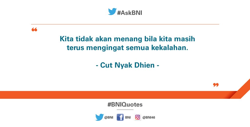 Yuk, move on dari kegagalan yang sudah lalu, agar Anda dapat meraih kesuksesan di masa depan! #BNIQuotes