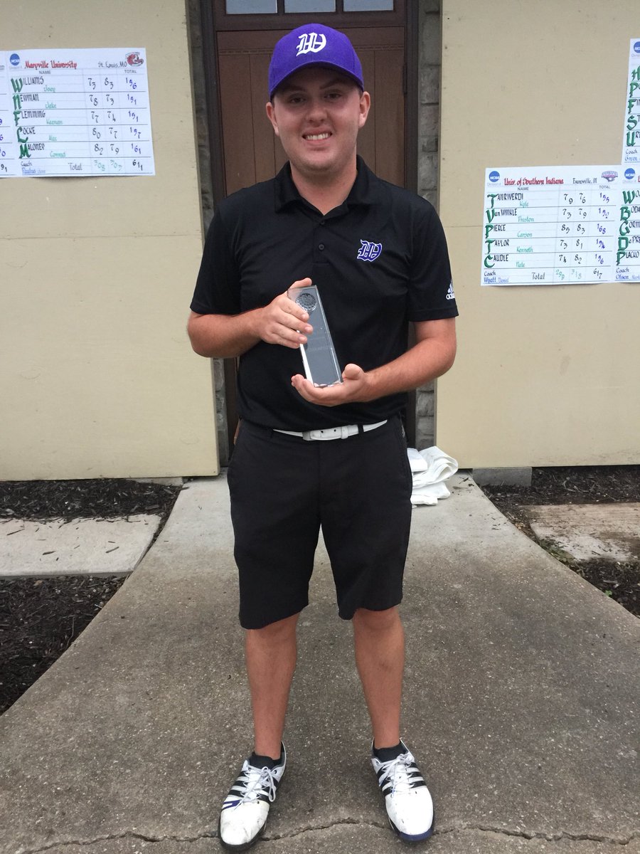 KWCPantherGolf's tweet photo. With a par on 18 to win the playoff. @christiantoole1 is tops out of 109 player field. #ThisIsKWC Congrats Craig from @drurypanthers as well https://t.co/xAUw7l7y9d