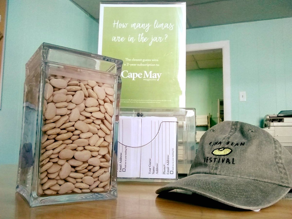 Congrats to Lauren M. of Southampton, NJ &amp; William W. of Cape May for winning our Lima Bean Festival giveaway! There were 1,016 beans.