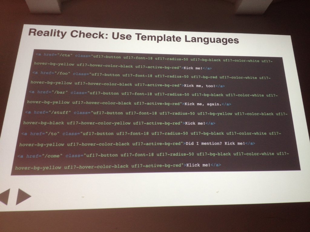 g16n's tweet image. Happy to save some lines of CSS code—at the cost of bloated HTML code. Seriously? #AtomicCSS