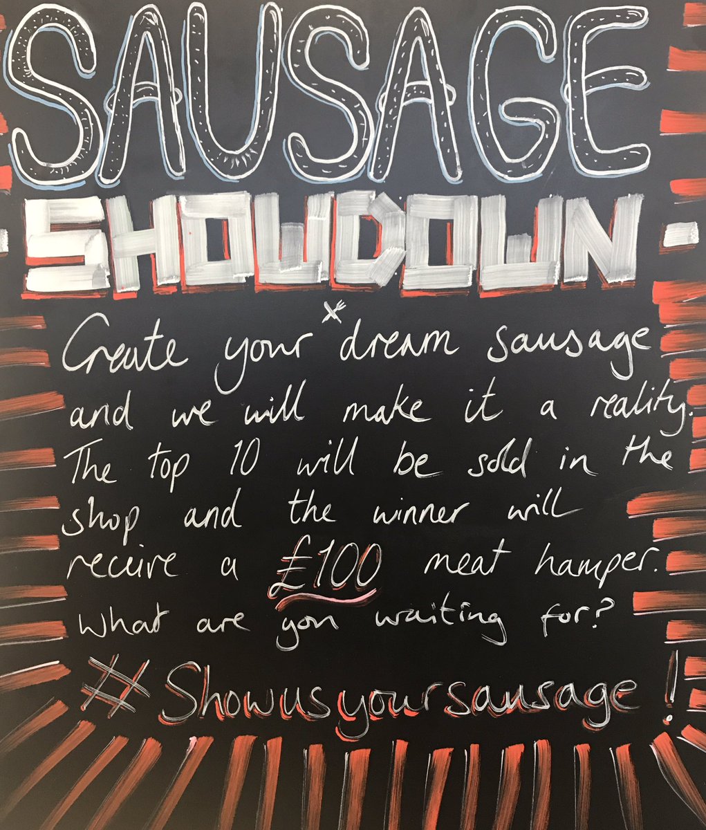 Here it is folks. Your chance to have us sell a sausage of your creation! Pork, Beef or Lamb &amp; 3 flavours!
#showusyoursausage