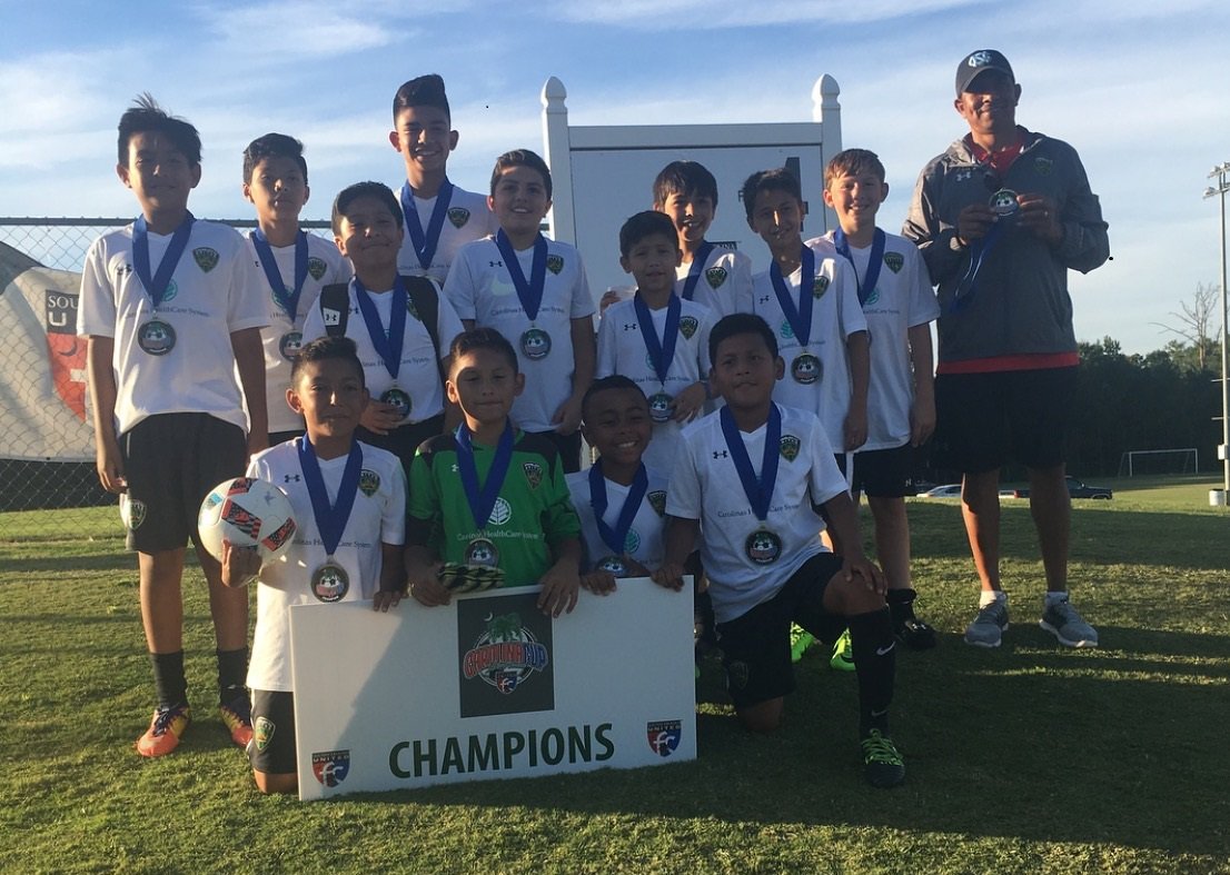 CUFCSoccer's tweet photo. Congratulations to the U12 (06) Arsenal Team - Winner of Carolina Cup - September 30 - October 1, 2017 https://t.co/gUIxqRjsnG