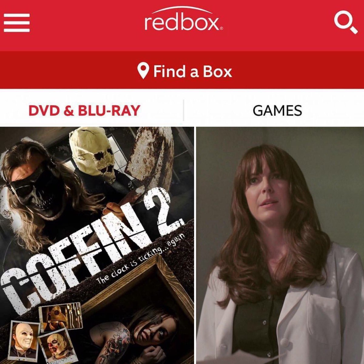 heidischultzact's tweet photo. Ready to see Coffin 2 (& yours truly)...it's time! Get it today @redbox ! Grateful to have worked w/ @kipptribble on this thriller! https://t.co/RV3d0AcFeo