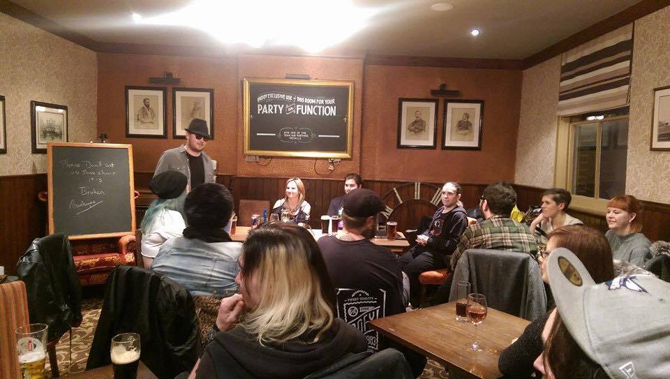 OffTheReelsLive's tweet photo. 7pm 22/10/17 @dogandbullCR0; Our Halloween special!
News &amp; games with Greg Knox &amp; @Ria_Fend from @LamentHorror
Come!
https://t.co/W1B8fbncXE https://t.co/NQZgLkxSJ6