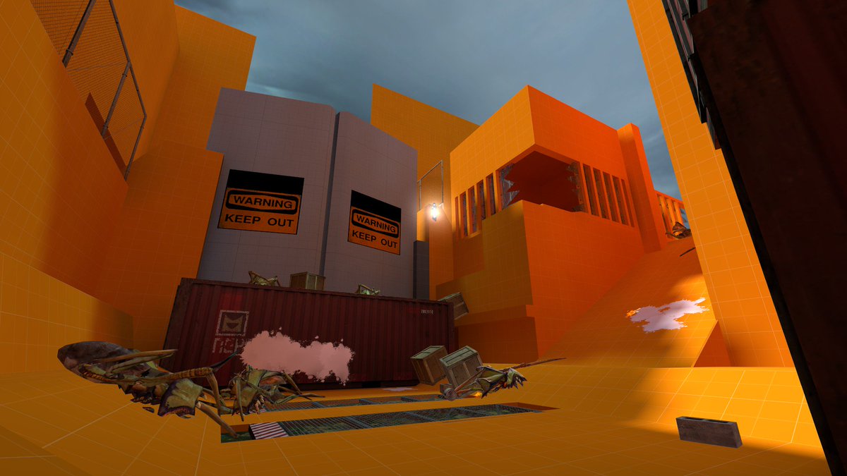 generalvivi's tweet image. A canals type layout for #halflife2 during #Blocktober using #sourcesdk . Gotta love that BSP!!!