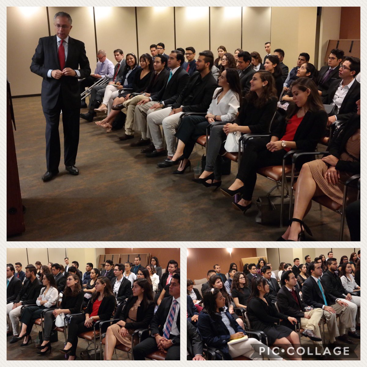 AlexandreKojeve's tweet photo. Young Mexican Professionals from @TWCInternships engage with @RafaelLaveagaR #GovernorsProgram #TWCFall17 #FOBESSI #MexicoGlobal https://t.co/4mUEzEwrIZ
