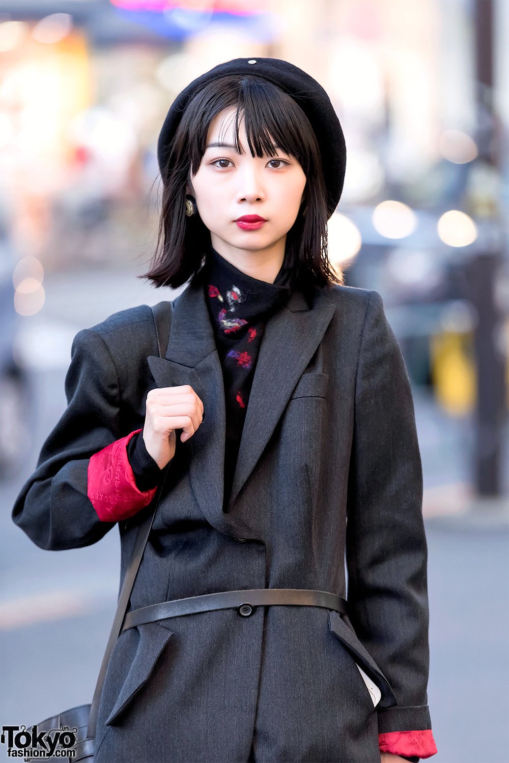 Japanese Actor Tsukasa in Harajuku w/ Alexander McQueen Harness Blazer,  Julius, Gucci Pointy Boots, Christian Dada, Commuse & Louis Vuitton Clutch  – Tokyo Fashion