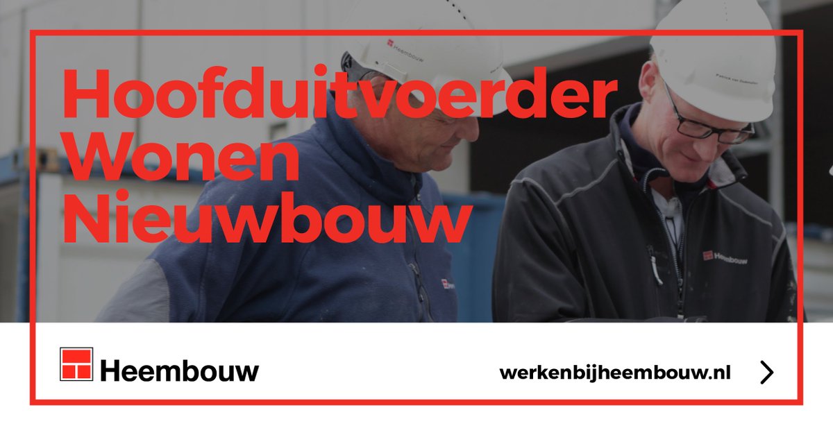 Heembouw zoekt een Hoofduitvoerder Wonen Nieuwbouw. Ken jij iemand die interesse heeft? #vacature heembouw.nl/werken-bij/vac… #werkenbijheembouw