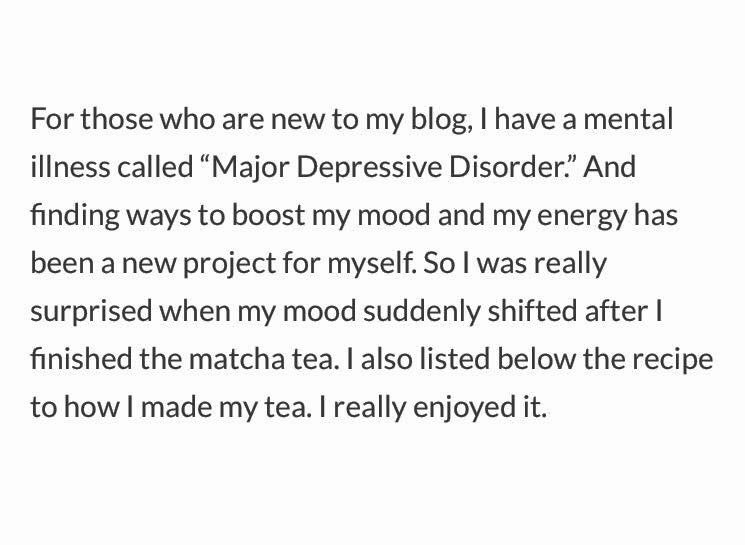 MyMatchaSkinnyT's tweet photo. It's #WorldMentaHealthDay so we want to share this blog post by @BBrunetteBlog https://t.co/iQcwyuRYQS #MentalHealthAwarenessDay #matcha 💚🍵 https://t.co/oSsDhuvsEn