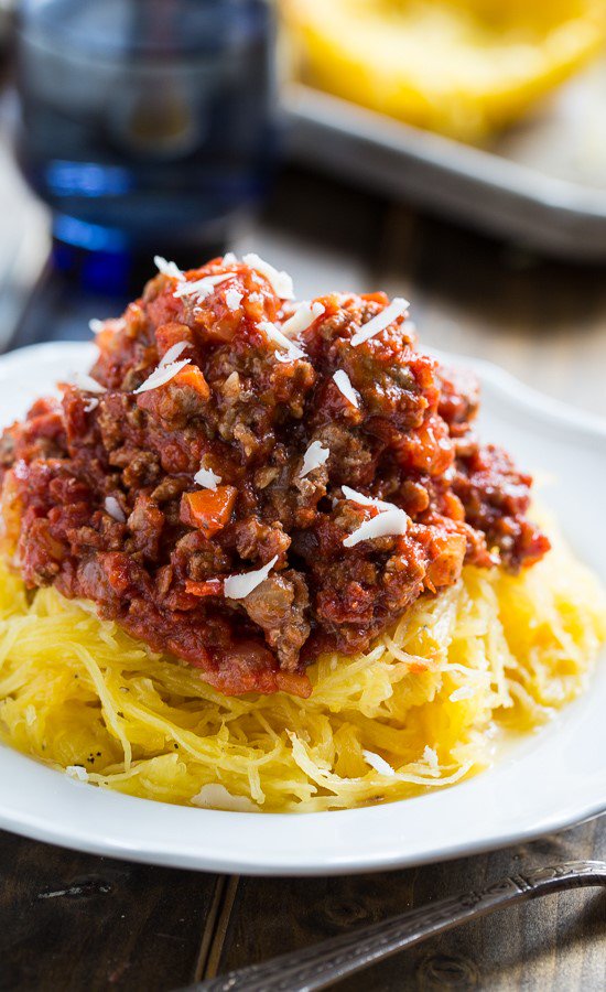OchsnerHealth's tweet photo. Enjoy some #healthyfall eating with this spaghetti squash & turkey meat sauce #recipe: https://t.co/5voh1rq7lQ #eatfitnola https://t.co/N0HnT8uTpb