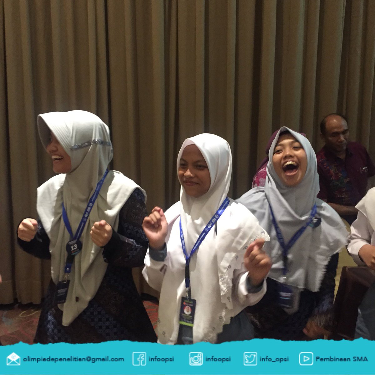 infoopsi's tweet photo. Finalis #OPSI2017 sangat menikmati sesi Pendidikan Karakter. #MenelitiItuSeru https://t.co/M6mgmi1Gav