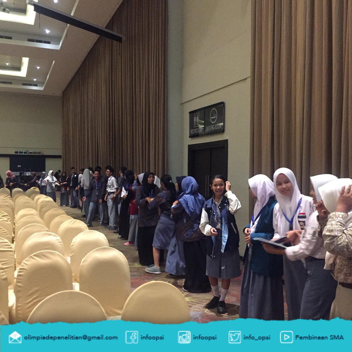 infoopsi's tweet photo. Finalis #OPSI2017 sangat menikmati sesi Pendidikan Karakter. #MenelitiItuSeru https://t.co/M6mgmi1Gav