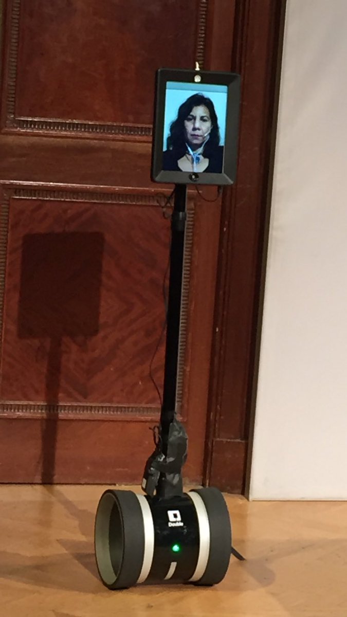 ScienceNelson's tweet image. A tele presence robot can help with an ageing population - final #AdaLovelaceDay2017 speaker