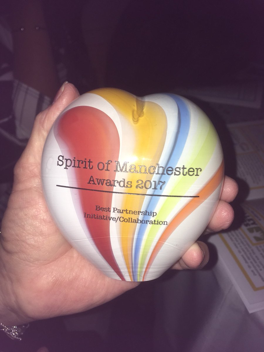 Congratulations to The Anson Community Shop who won the best partnership initiative @#SpiritofMcr17 awards. Truly inspirational #fareshare