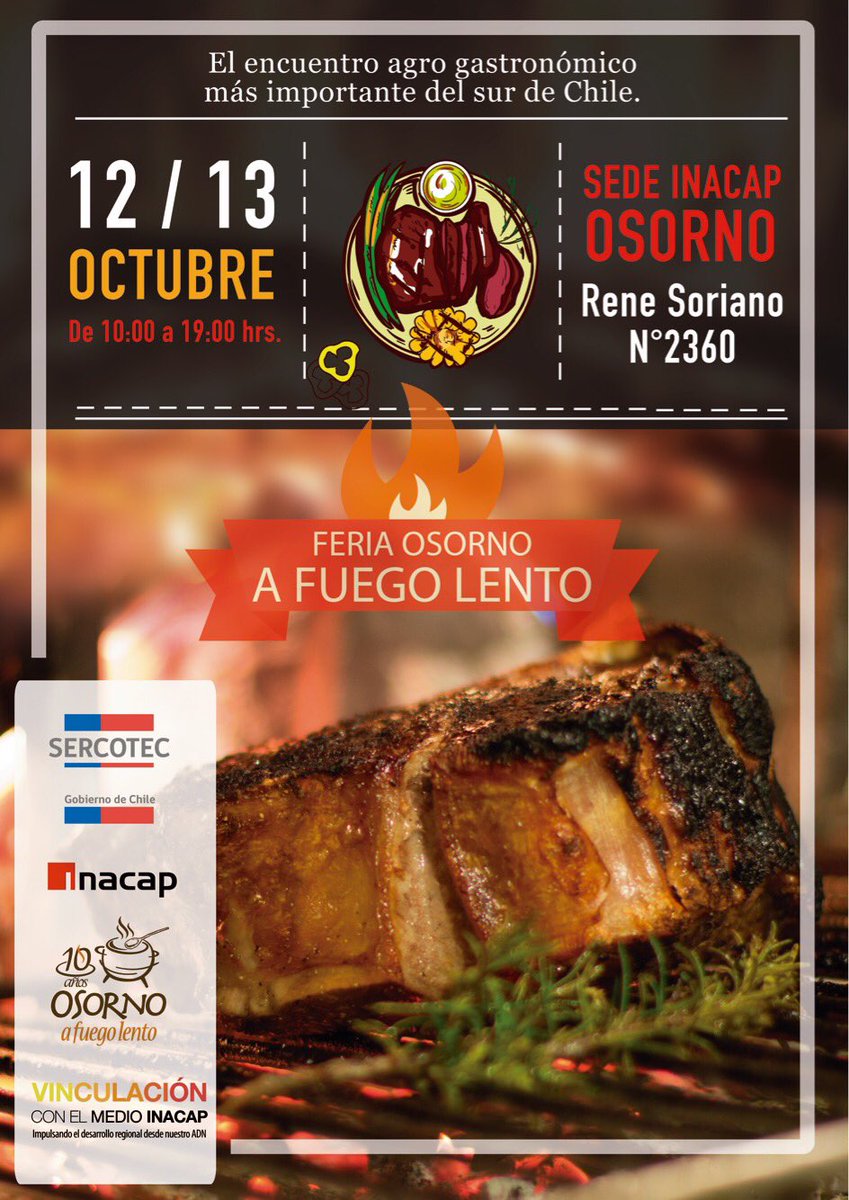 OsornoMuevete's tweet photo. Visita a los emprendedores que estarán en @osornoafuegolen #2017 este 12 y 13 de octubre en @Inacap_Osorno #Osorno #Purranque #PtoOctay https://t.co/Nm5cCJ9JnP