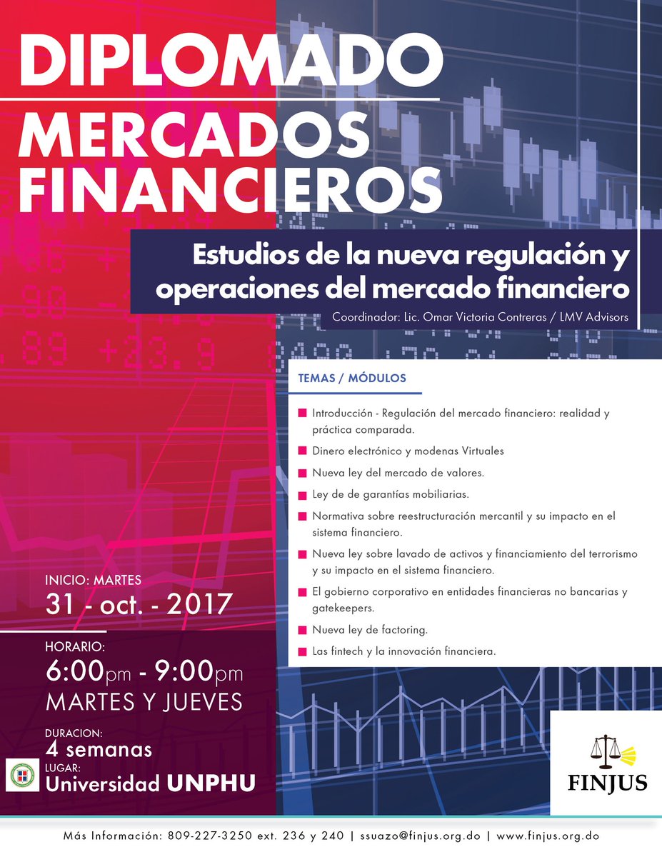 fida2017rd's tweet image. Inscribete  online bit.ly/2xxHrb4   Diplomado Mercados Financieros Coordinador @OmarVictoria   Reserva tu cupo es limitado!!