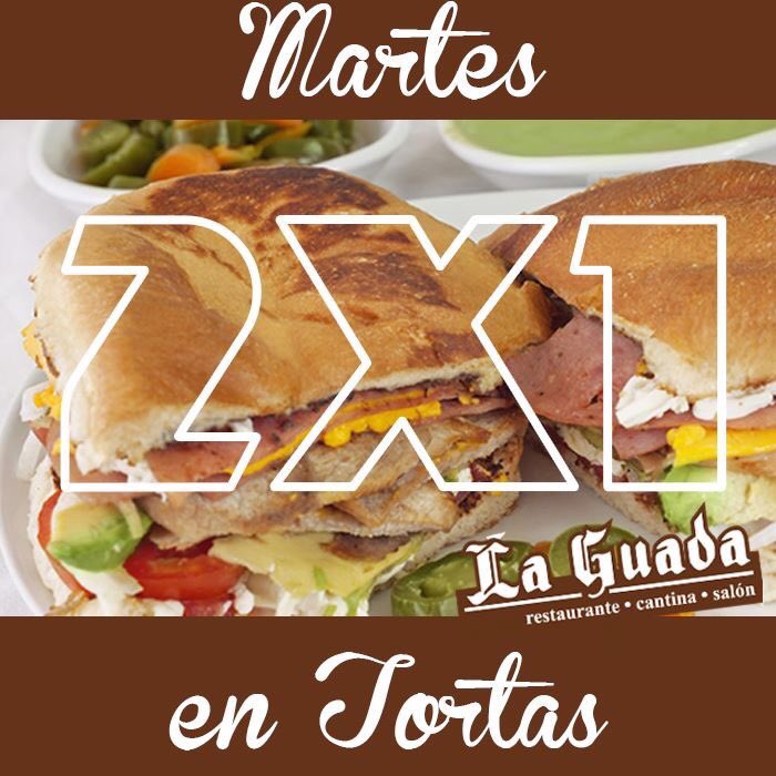 promoscancun's tweet photo. Martes de tortas 2x1 en @cantinalaguada https://t.co/czYu71bFUn