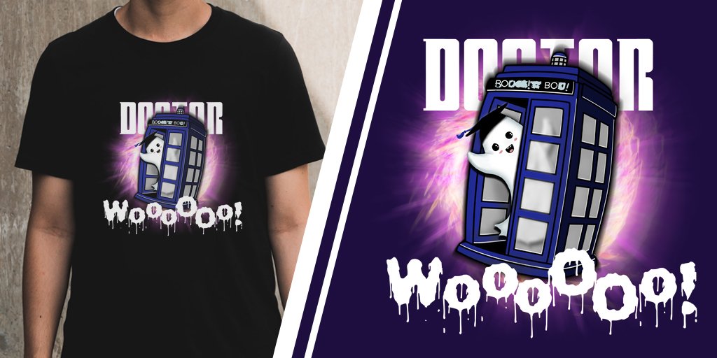 MerchHare's tweet image. Who is YOUR favorite Doctor? For #Halloween, give this cute little fellow a chance! Get it at teespring.com/doctorwoooo #DoctorWho