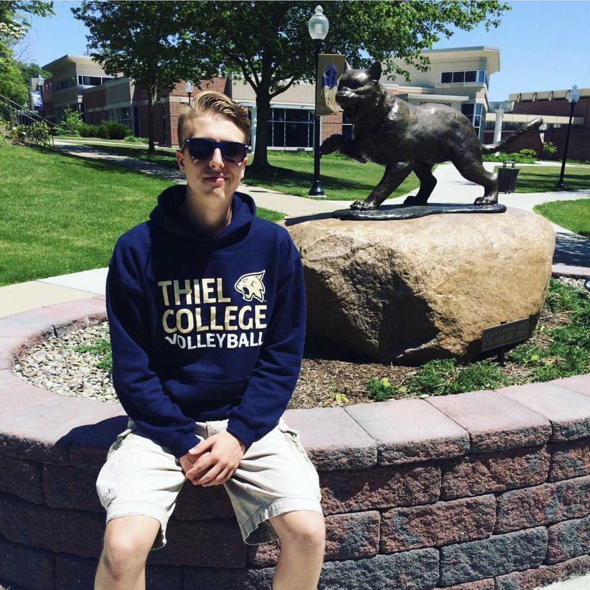Homecoming spotlight today is Stephen Borgen. Stevie is a freshman at Thiel College and is majoring in Secondary Education. Stevie is also a member if the Thiel College Men's Volleyball team.