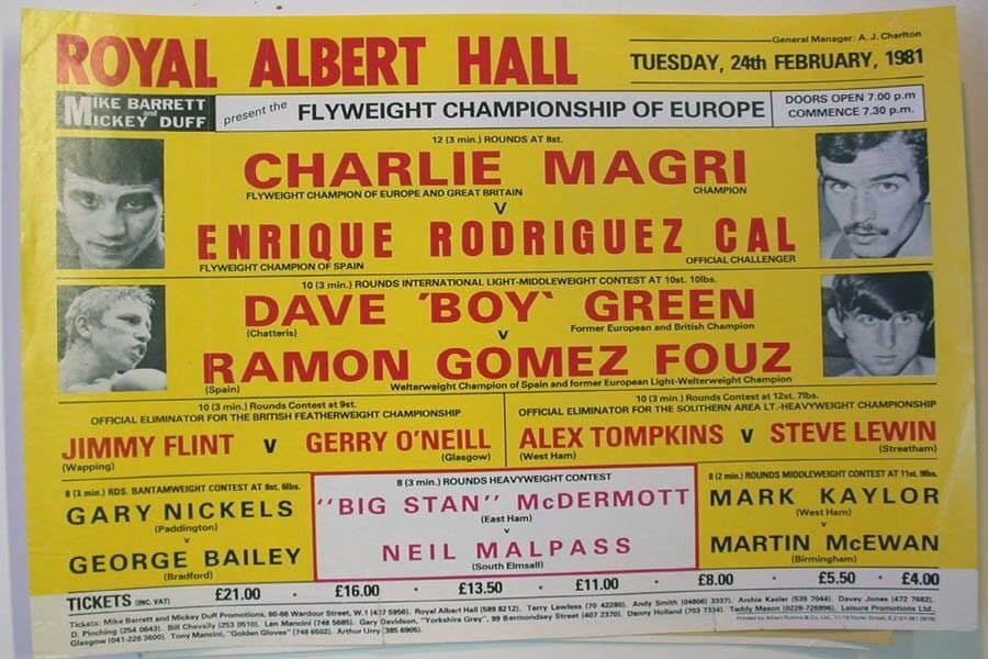 Tuesday 24th Feb 1981 first of two 2nd round knockouts  of Rodriguez Cal defending the E.B.U title #boxing #britishboxing #wbc