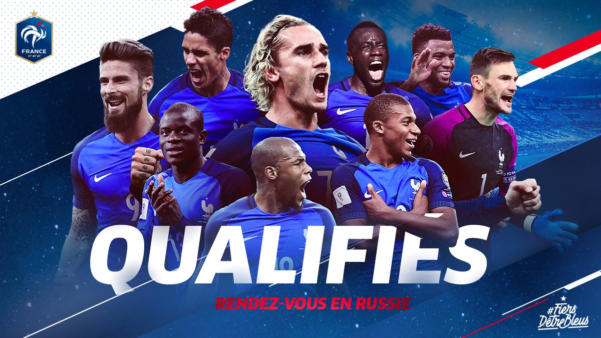 equipedefrance's tweet photo. QUALIFIÉS !!! 🙌 🇫🇷 #FiersdetreBleus https://t.co/PeCSGttLuf