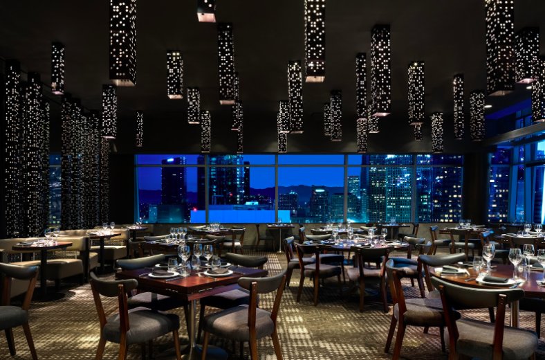 WolfgangPuck's tweet photo. Located on the 24th floor of the @RitzCarlton, #WP24 features an amazing view of #LosAngeles! #TravelTuesday https://t.co/rqmZMEGkX6 https://t.co/Phw8eYsmGE
