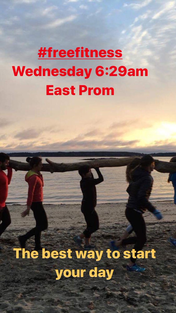 Join us tomorrow morning to run hills on the East Prom, logs not required #portlandsweatproject