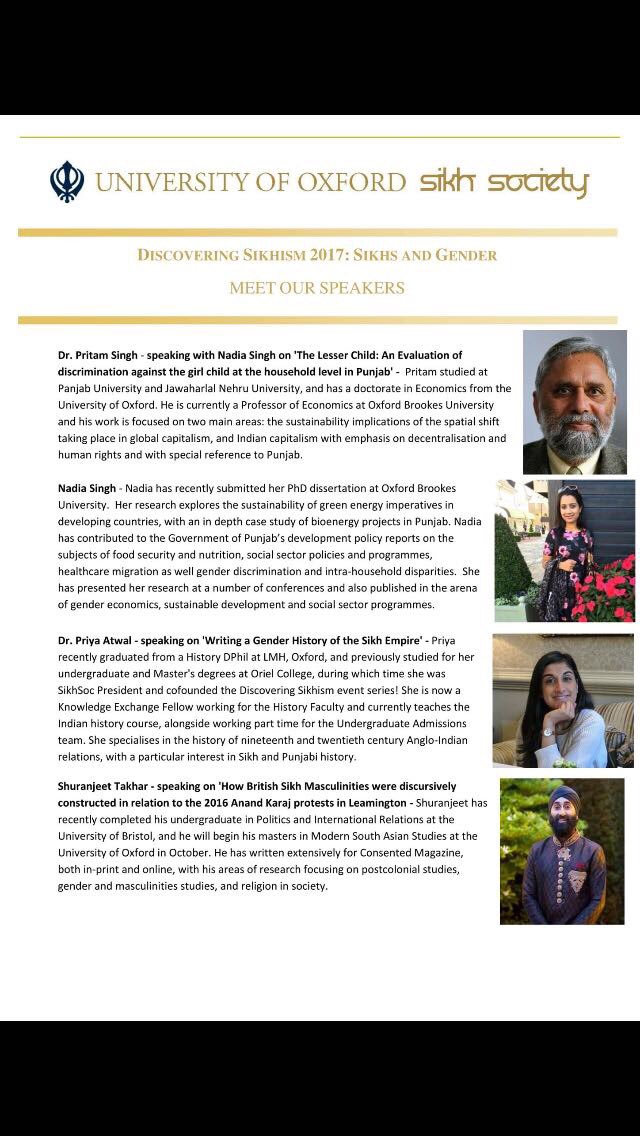 Please #RT! You are all invited to our next open day on 21 Oct at <a href="/StAntsCollege/">St Antony's College, University of Oxford</a>! Book your tickets @ eventbrite.com/e/sikhs-and-ge… #Sikhs #gender