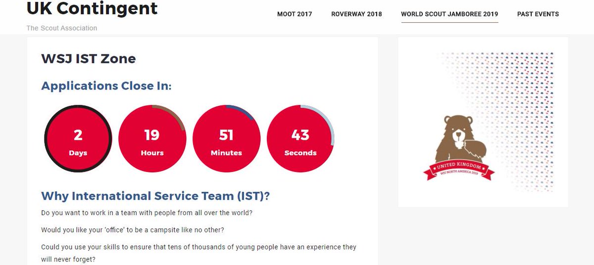 Final countdown! Don't miss your opportunity to share your skills with the world when it camps in one place #UK24WSJ goo.gl/69S1DF