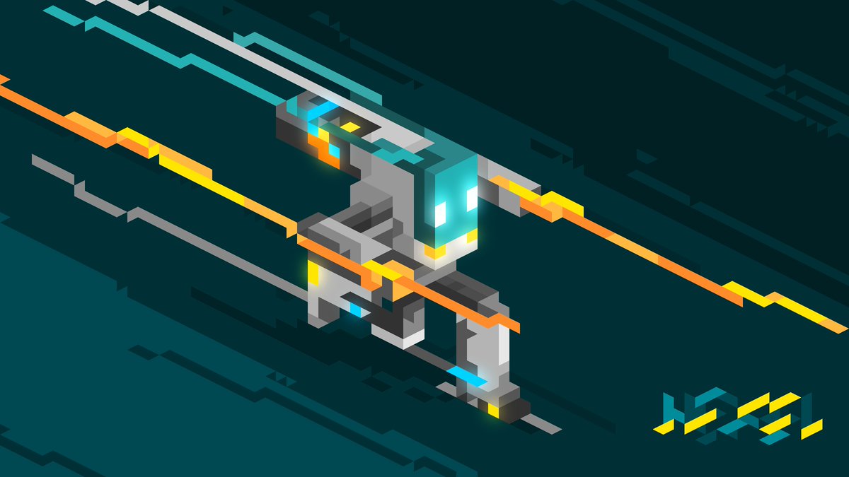 WSVoxel's tweet photo. Practicando hexel #marmoset #hexels #trixel #robot #bot https://t.co/PMsE7D1Q38