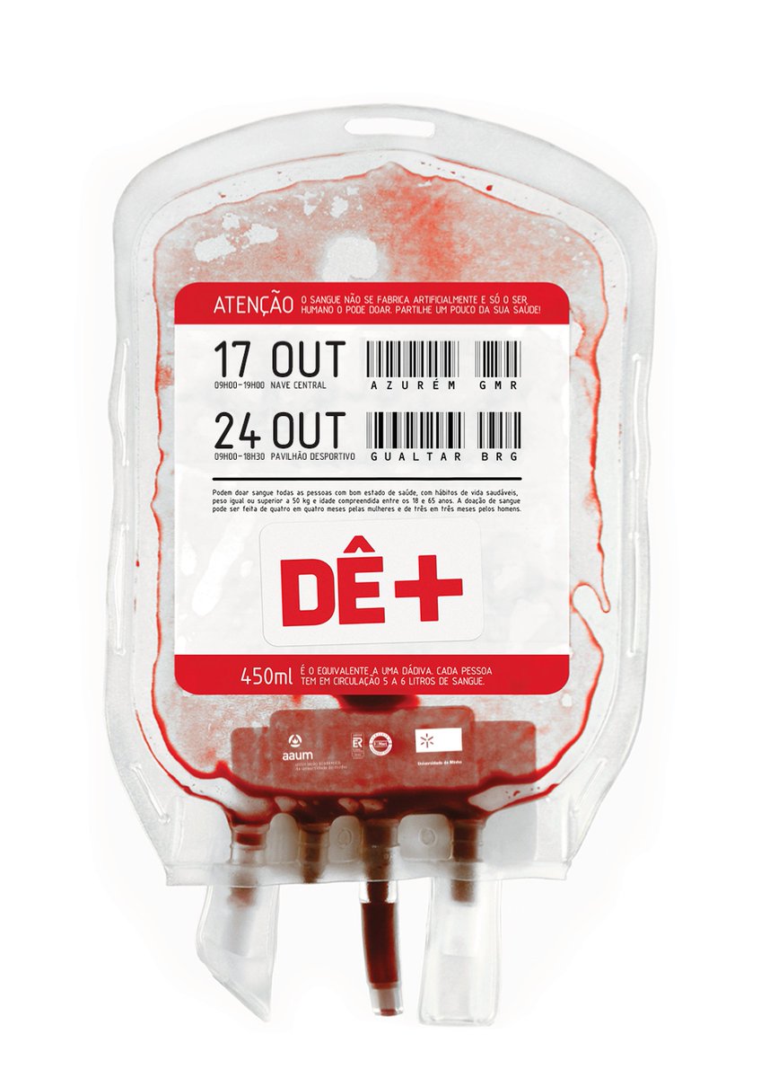 | Dádivas de Sangue AAUM |

17 de outubro - Azurém (Nave Central)
24 de outubro - Gualtar (Pavilhão Desportivo)