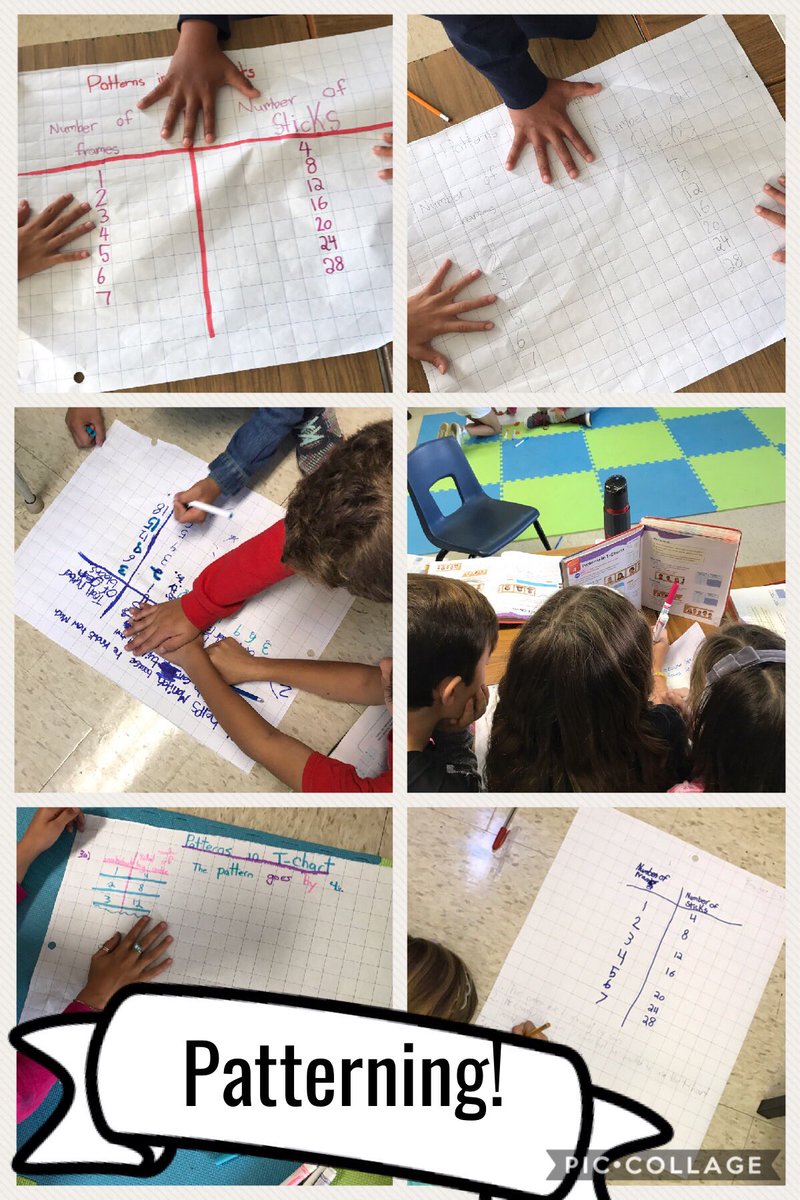 MrsAngelaChan's tweet photo. Gr. 3/4 students patterning using t-charts! @ycdsb https://t.co/SsEp7pR7ZI