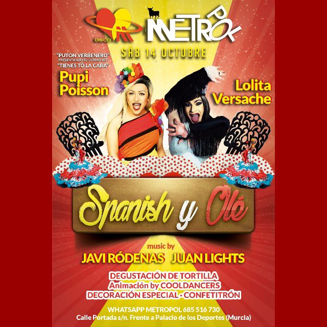 PupiPoisson's tweet photo. #spanish #olé 14 octubre #Murcia #acho #pijo #tortilla @LOLITAVERSACHE  #metropol @JuanLights #javirodenasdj #metropol https://t.co/V9LbHbtCdc