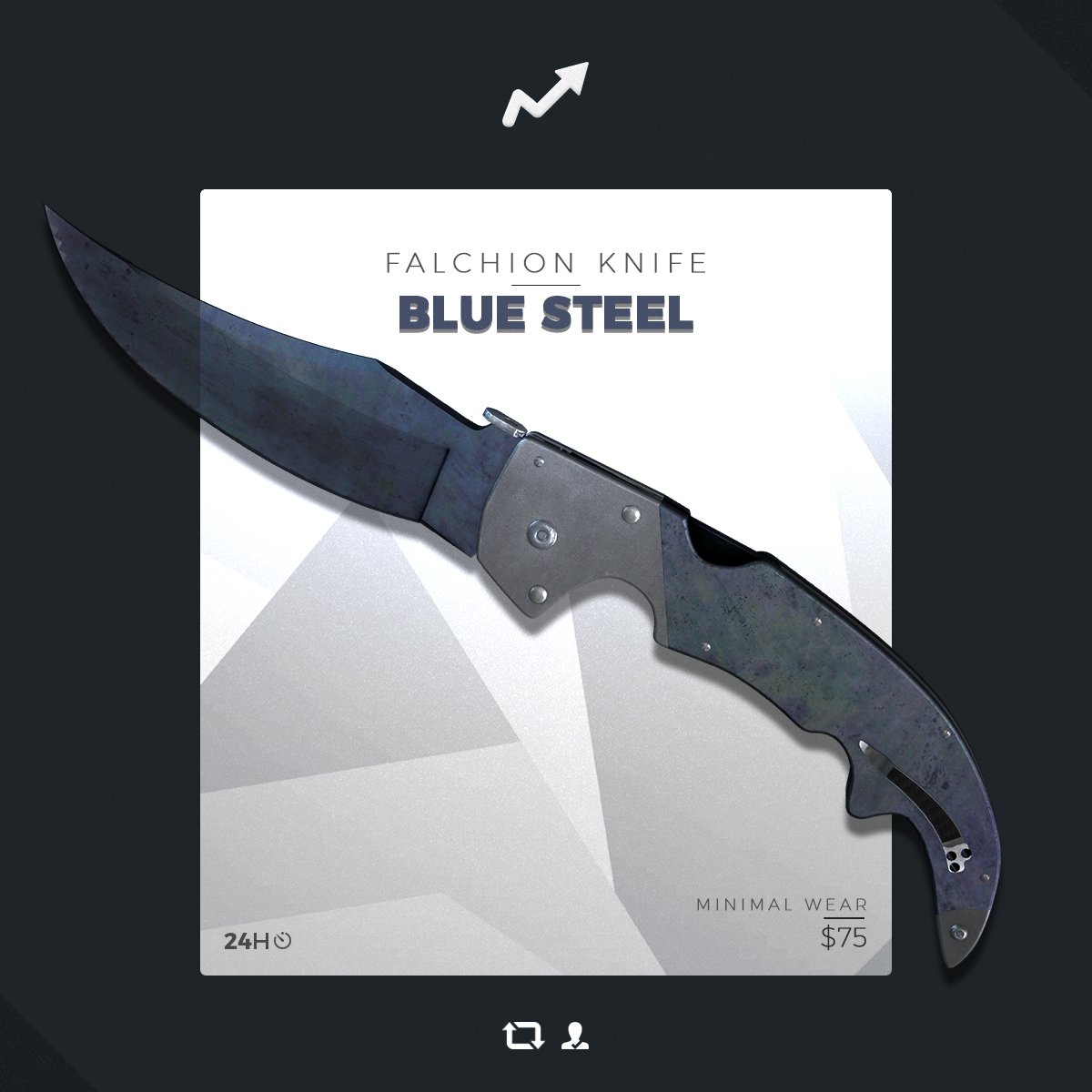 Skinup On Twitter Falchion Knife Blue Steel Giveaway To Enter Retweet Follow Visit Https T Co S7l2z4gmpt Good Luck