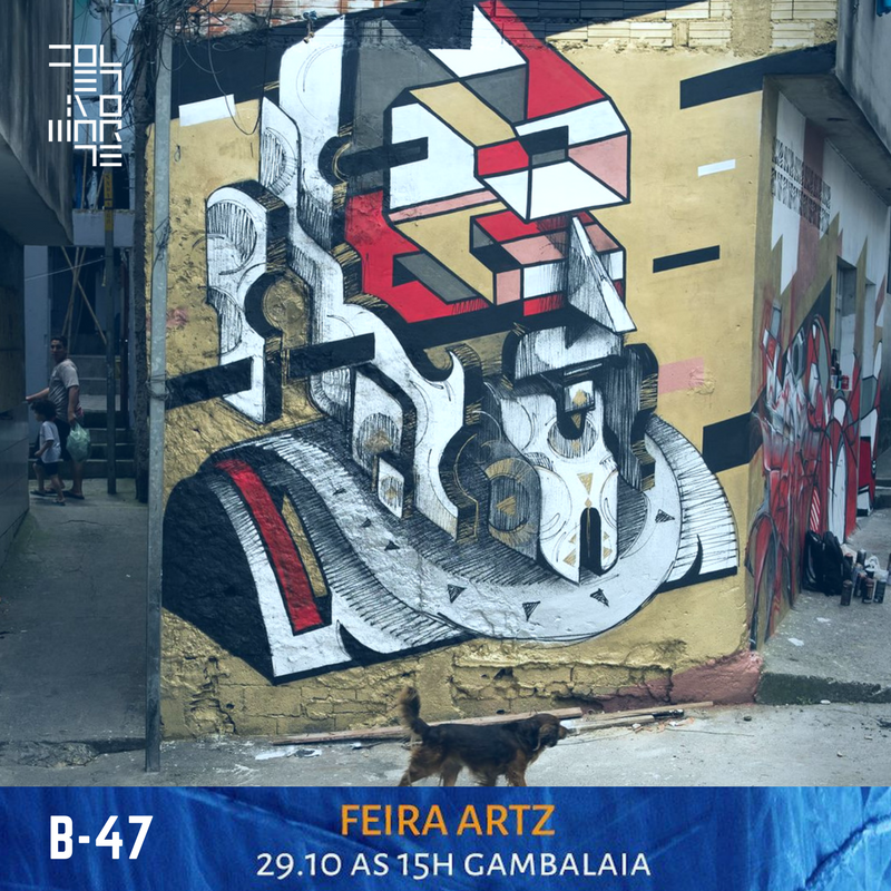 O coletivo B-47 também fará sua passagem esse domingo na Feira ARTZ, em Santo André. > goo.gl/SWQnke < #graffitti