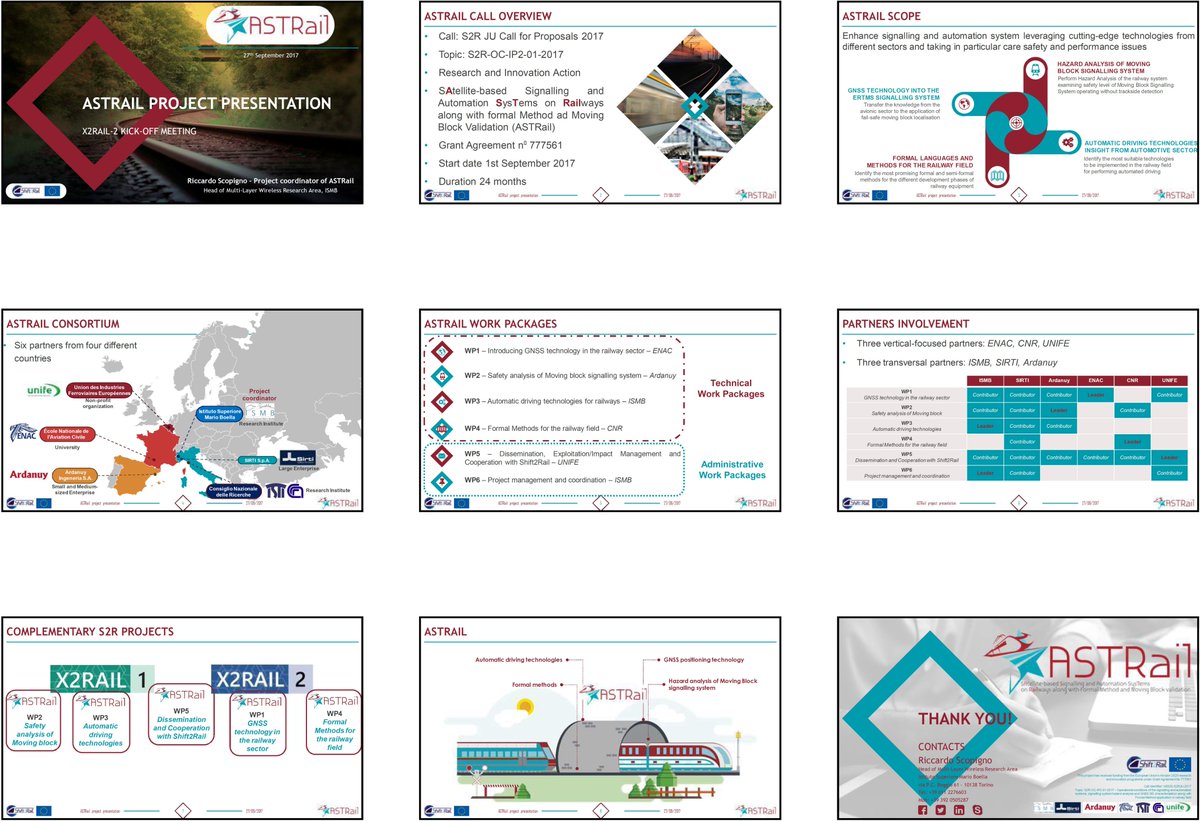 S2R_ASTRail's tweet photo. @S2R_ASTRail is ready to cooperate with X2RAIL. Watch here some slides from X2RAIL-2 kick-off. First public deliverables soon @shift2rail_JU https://t.co/DyAXQqzTYT