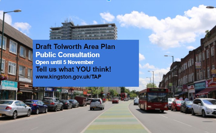 RBKingston's tweet photo. Meet the team behind the Tolworth Area Plan at our dropin sessions on 1&amp;2 Nov from 5-8pm.  For full details see: https://t.co/WnkZ5qqmc4 https://t.co/l59CkwYGXv